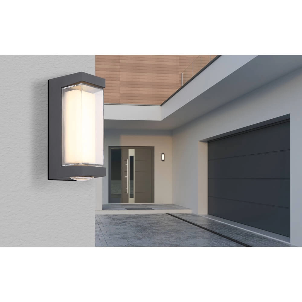 Design-Wandleuchte Plixon anthrazitfarbenes Rechteck Globo 9007371455430