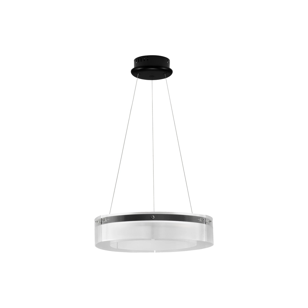 Design-Pendelleuchte Pauline schwarz mit Glas Ø 55cm Lyora 5212017445377