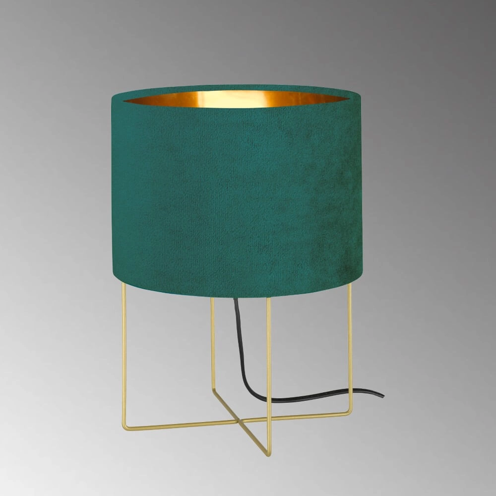 Tischlampe Aura blauer Samt Fischer & Honsel 4003694504621