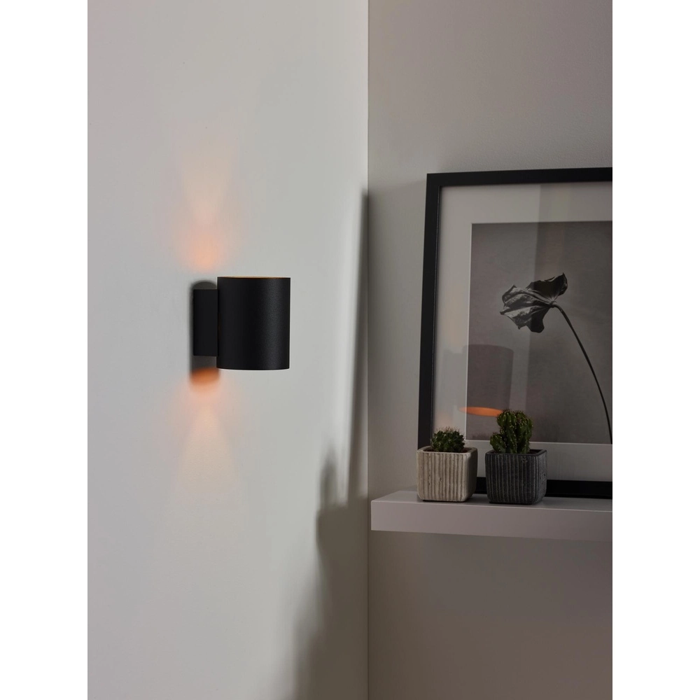 Wandlampe Xera Ø 8 cm schwarz Lucide 5411212233646