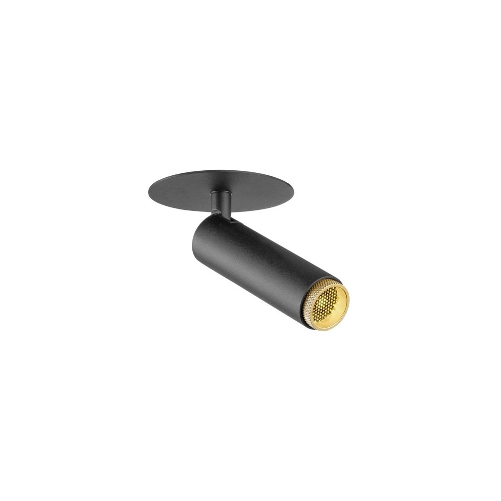 Einbaustrahler Grip! S schwarz mit gold 3000K SLV 4024163304818