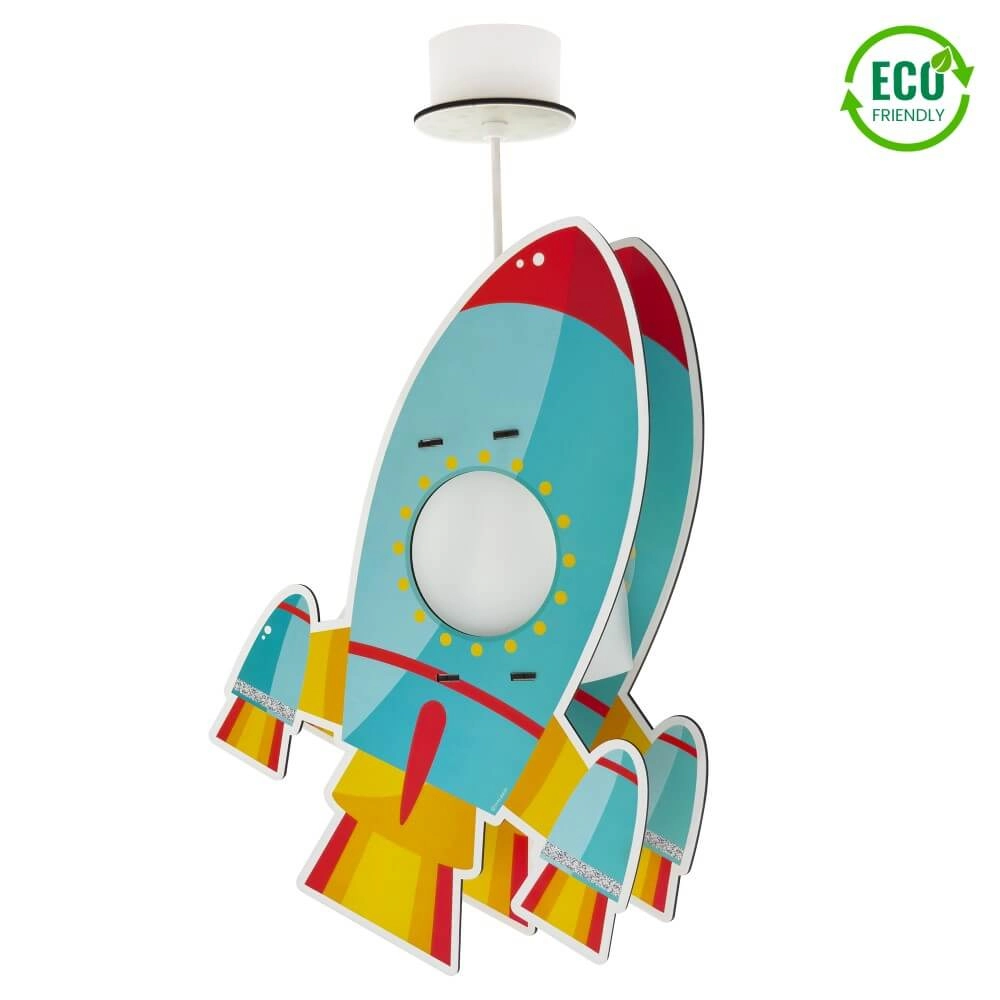 Pendelleuchte für Kinderzimmer Rocket Messing