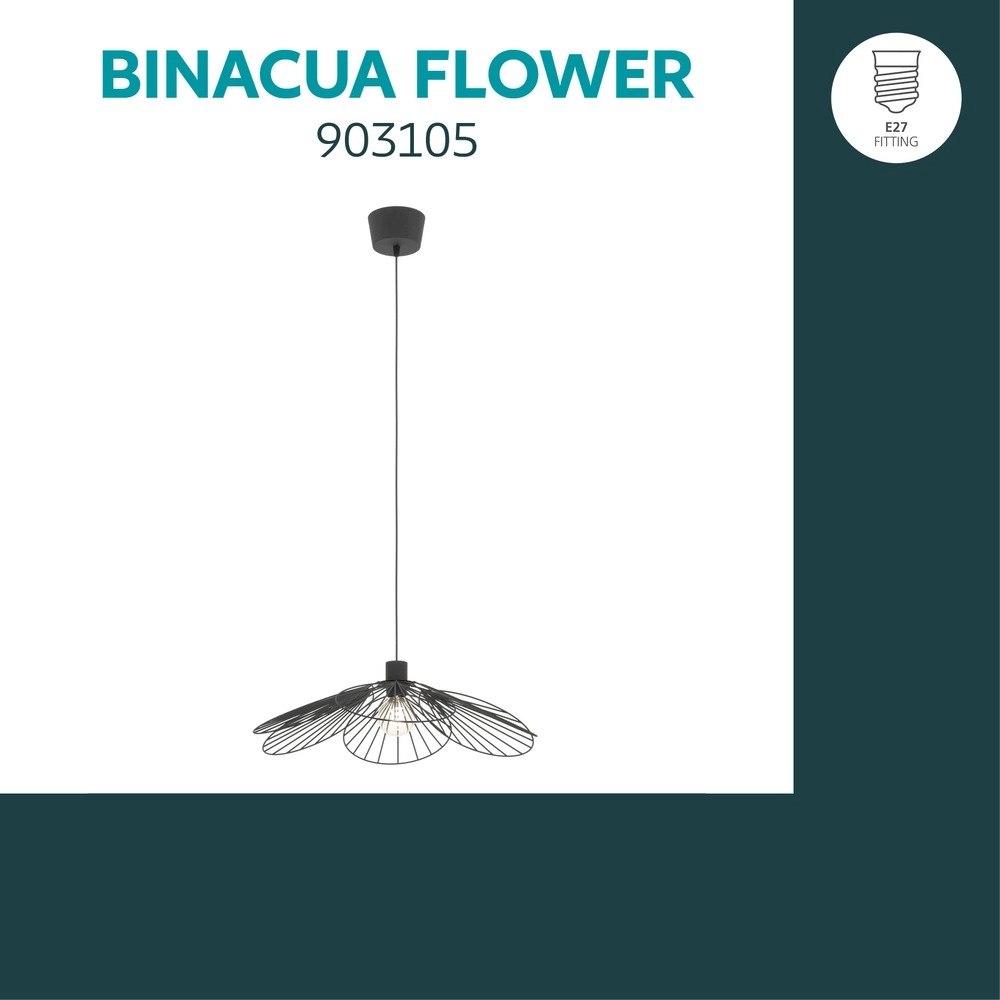 Pendellampe Binacua schwarz Ø 60cm