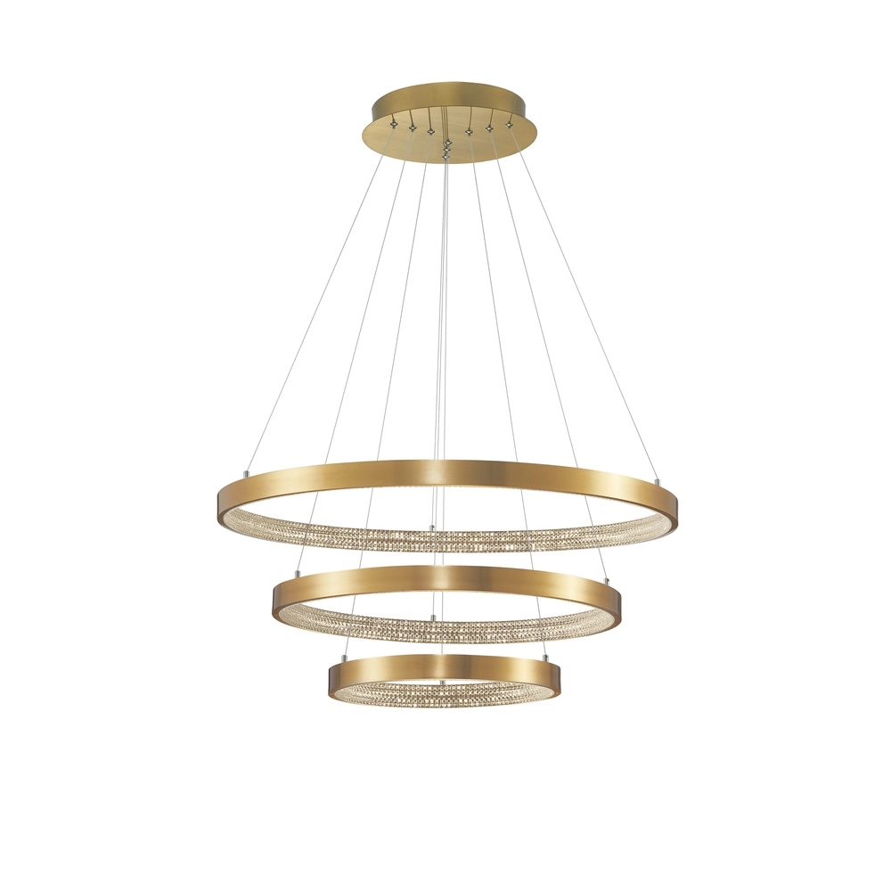 Pendelleuchte Preston gold Ø 80cm dreifach Lyora 5212017424112