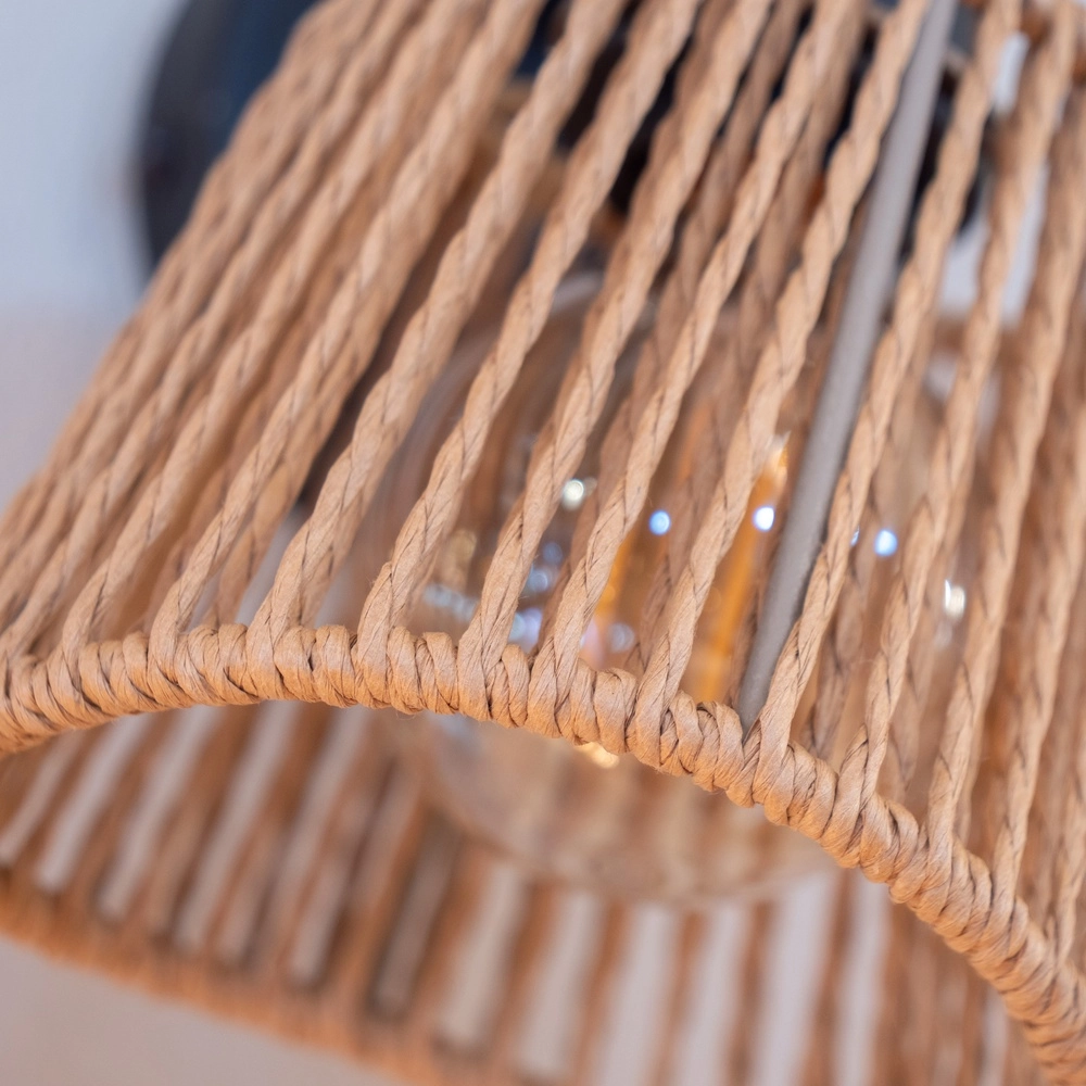 Rattan-Wandleuchte Keelby Knöchel Eglo 9002759441289