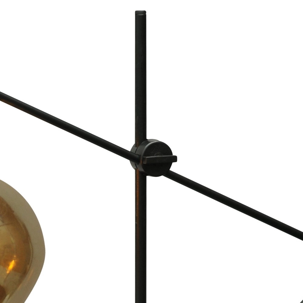 Tischlampe schwarz Bounty mit Blackline-Glas Masterlight 8718121247885