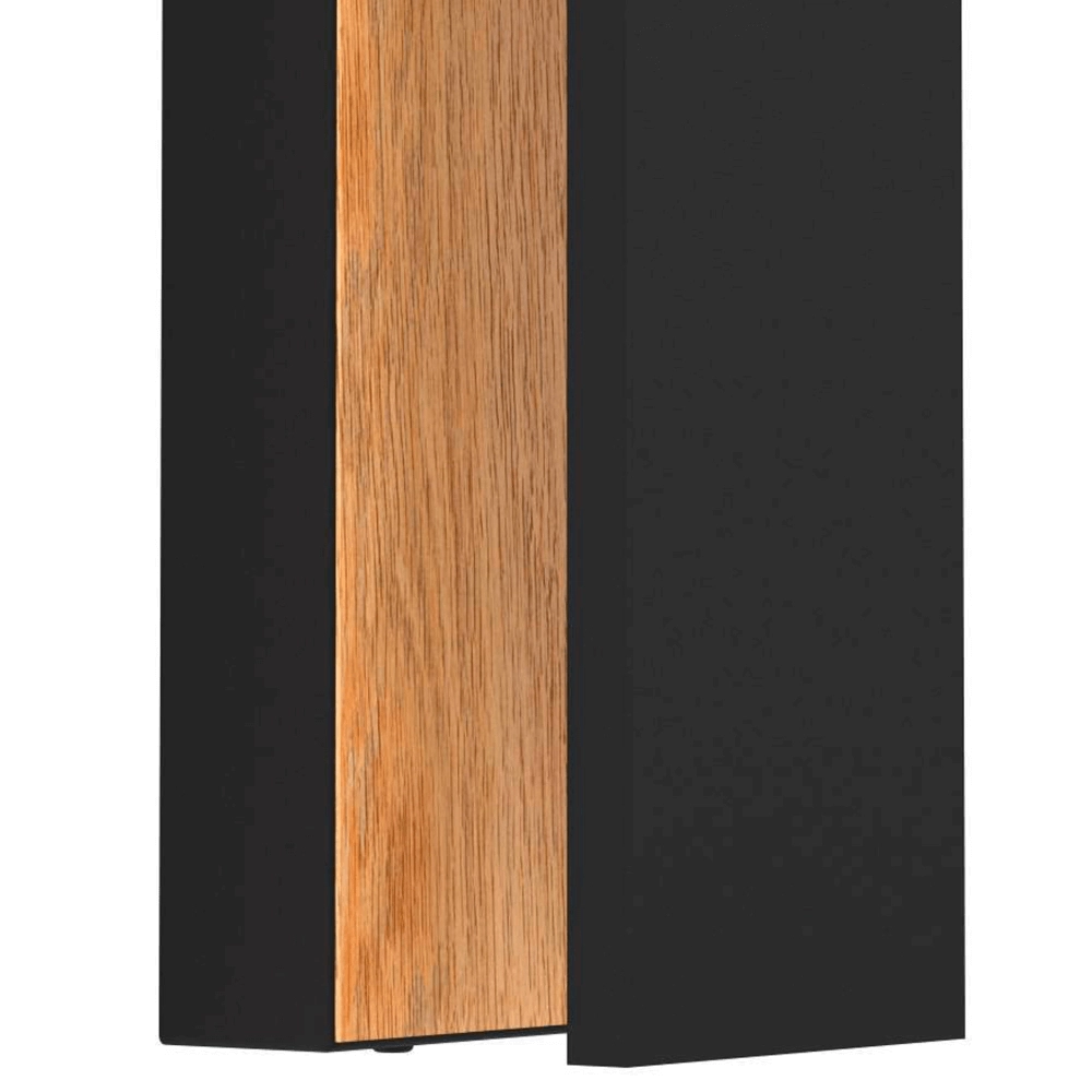 Außenlampe Costorio Schwarz mit Holz Eglo 9008606231638
