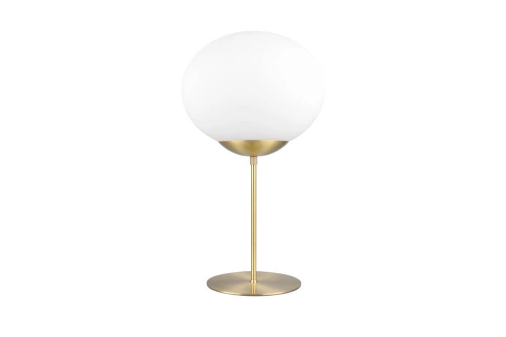 Tischlampe Fomento Ø 30 cm – Messing mit weißem Glas Trio 4017807616170