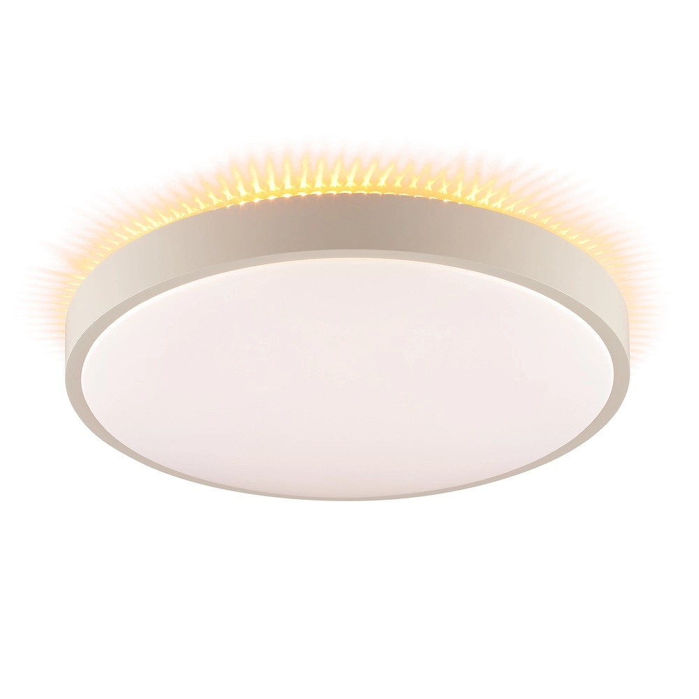 Deckenlicht Solistra sandbraun mit weißem Ø 44,5 cm
