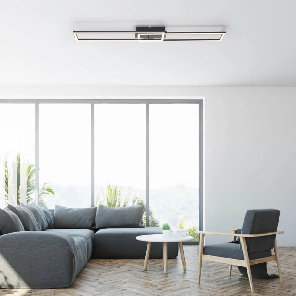 Schwarze LED-Deckenleuchte Iven Paul Neuhaus 4043689981976