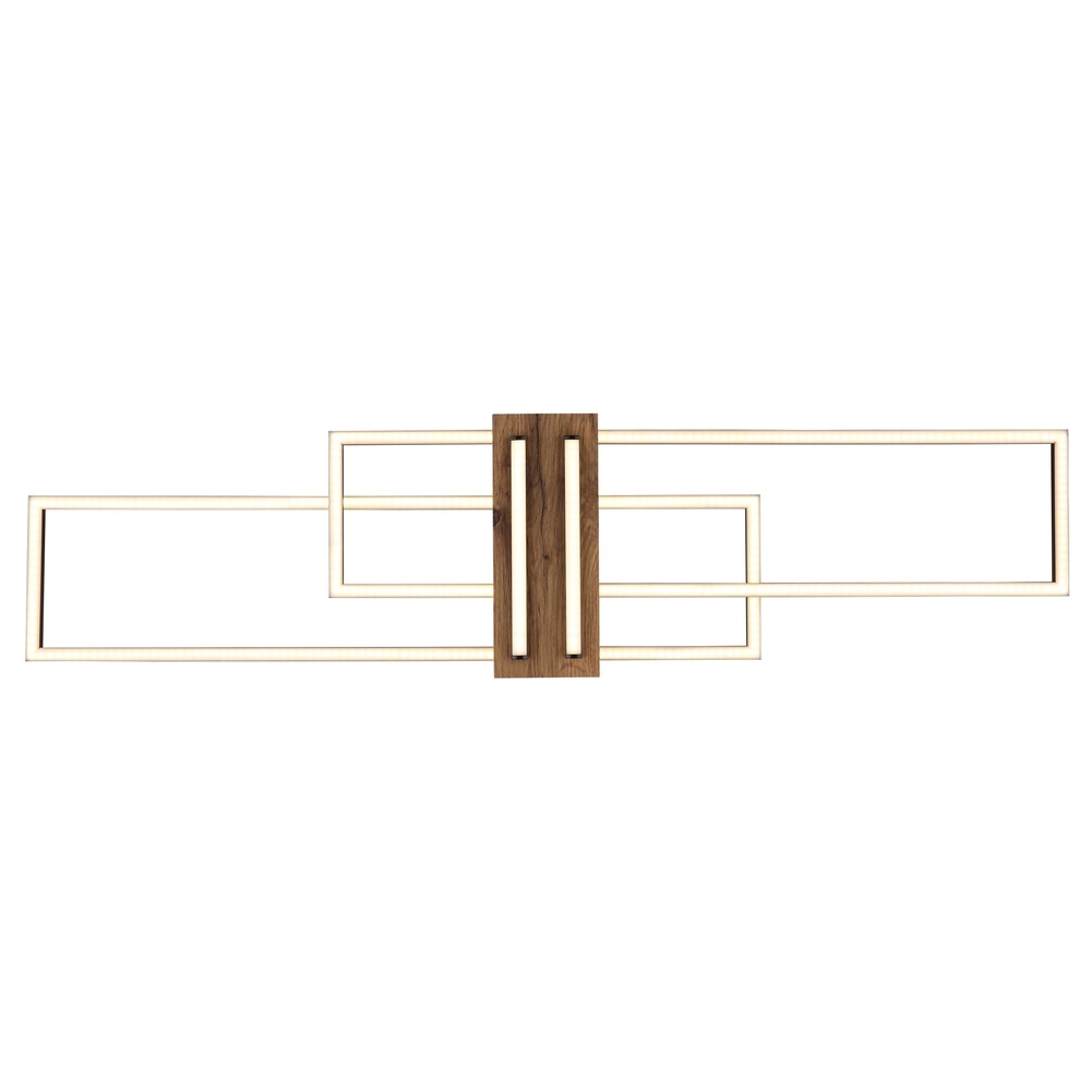 Moderne Deckenlampe Dakari Schwarz mit Holz Globo 9007371528479