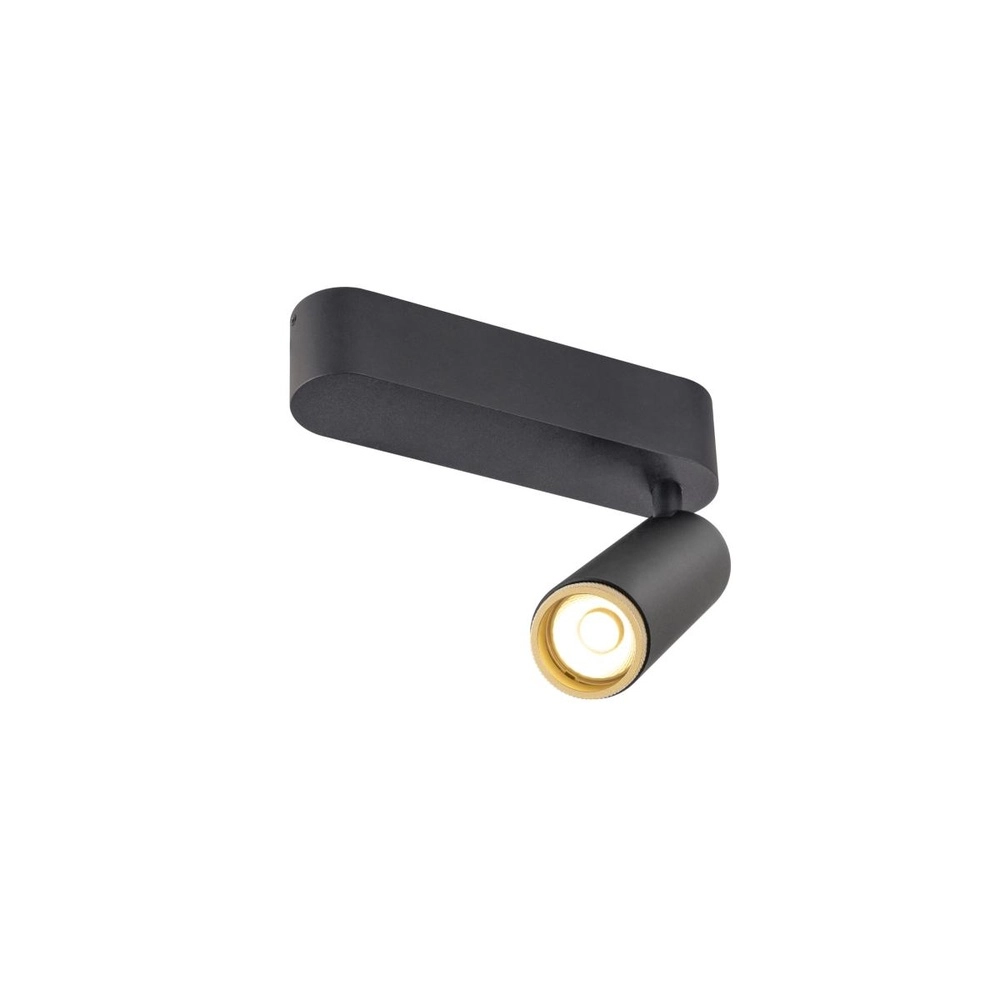 Aufputz-Spot Grip! M schwarz mit gold 3000K SLV 4024163304658
