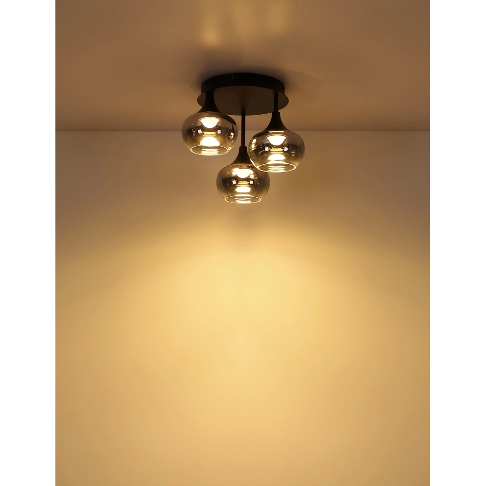 Schwarze Deckenlampe Lui Konstruktion Globo 9007371592609
