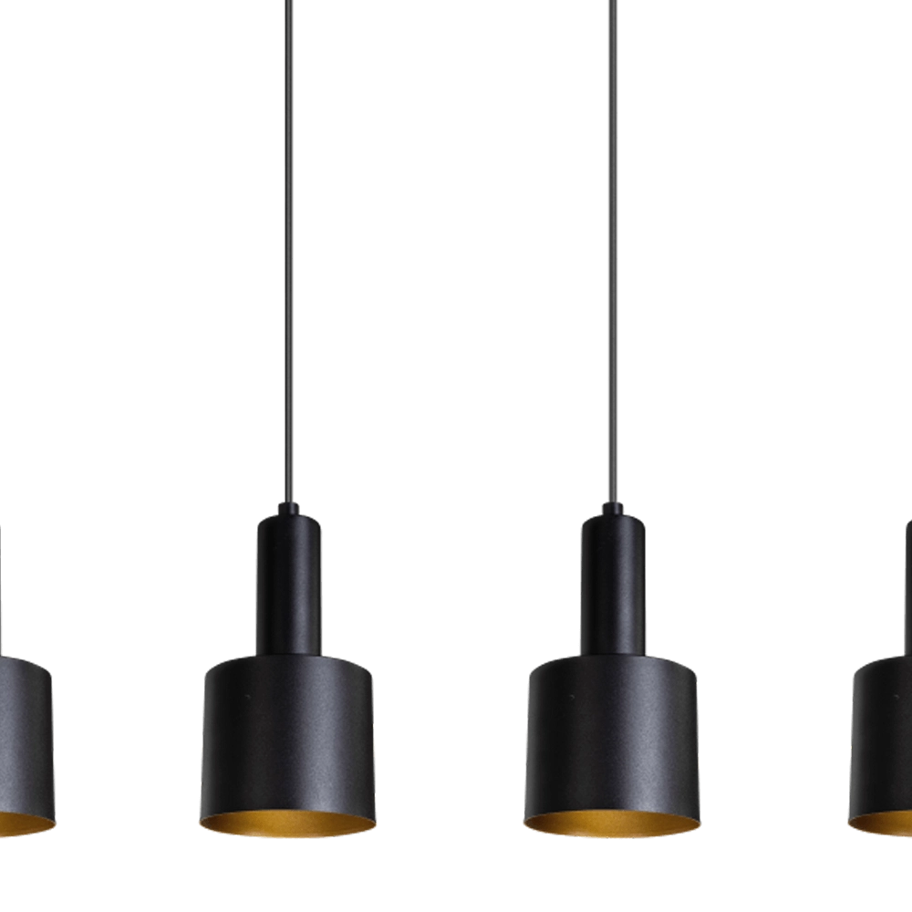 Schwarze Hängelampe Sledge 5 Lichtschwarz mit gold ETH 8720195300922