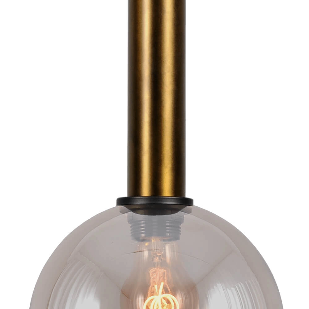 Hängelampe Ø 20cm Bella 2 Antikes Messing mit Goldglas Masterlight 8718121334042