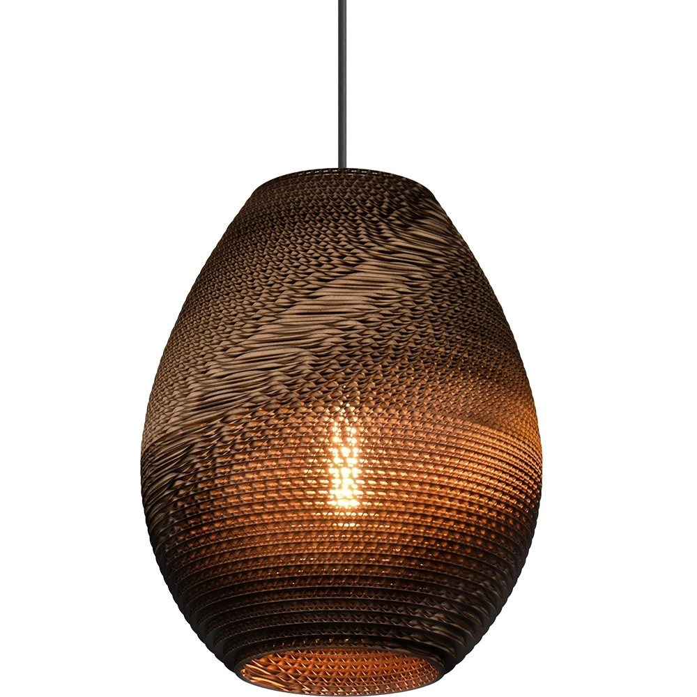 1-Licht-Pendellampe Carta Pineapple Think-paper Kakao Ø 29 cm Masterlight 8718121437552