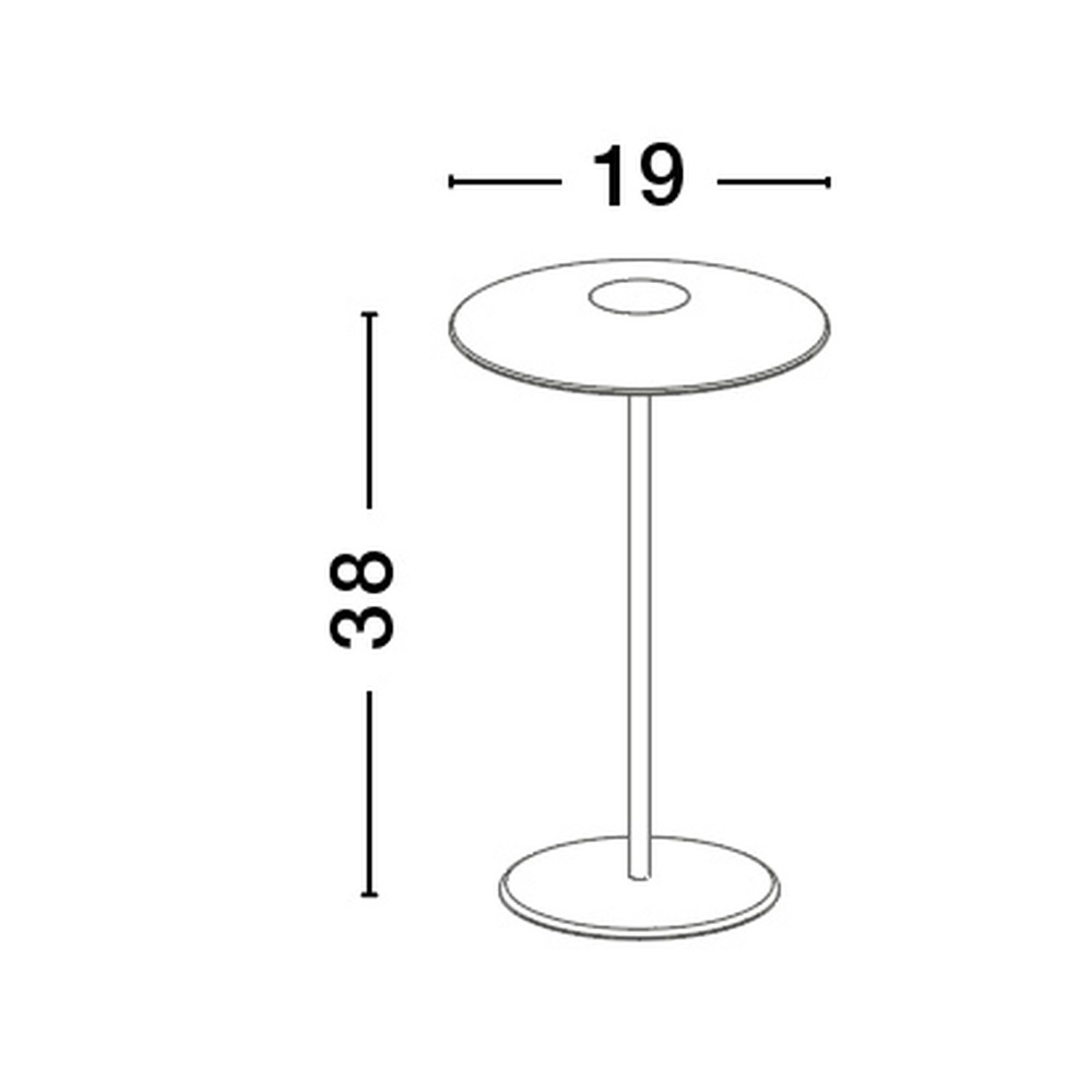 Tischlampe Fumo Wiederaufladbar Schwarz Lyora 5212017432636