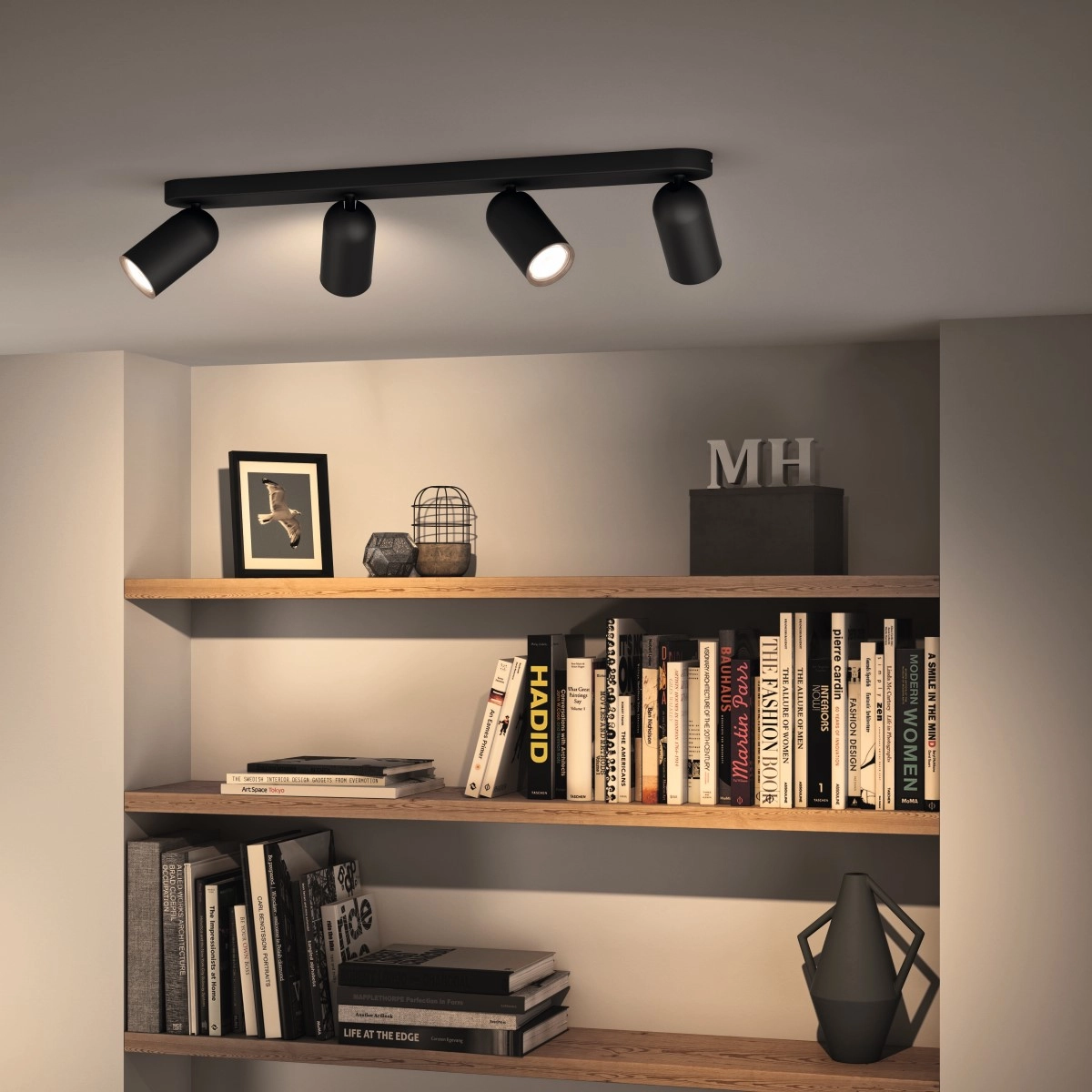 Leuchte Pongee 4-Licht schwarz Philips 8718696164877