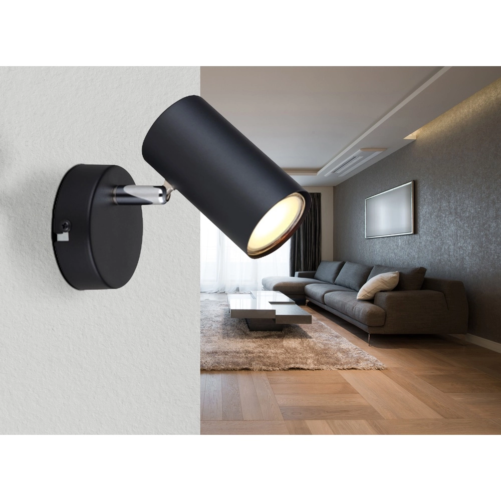 Wandlampe Allvi Schwarz Globo 9007371457755