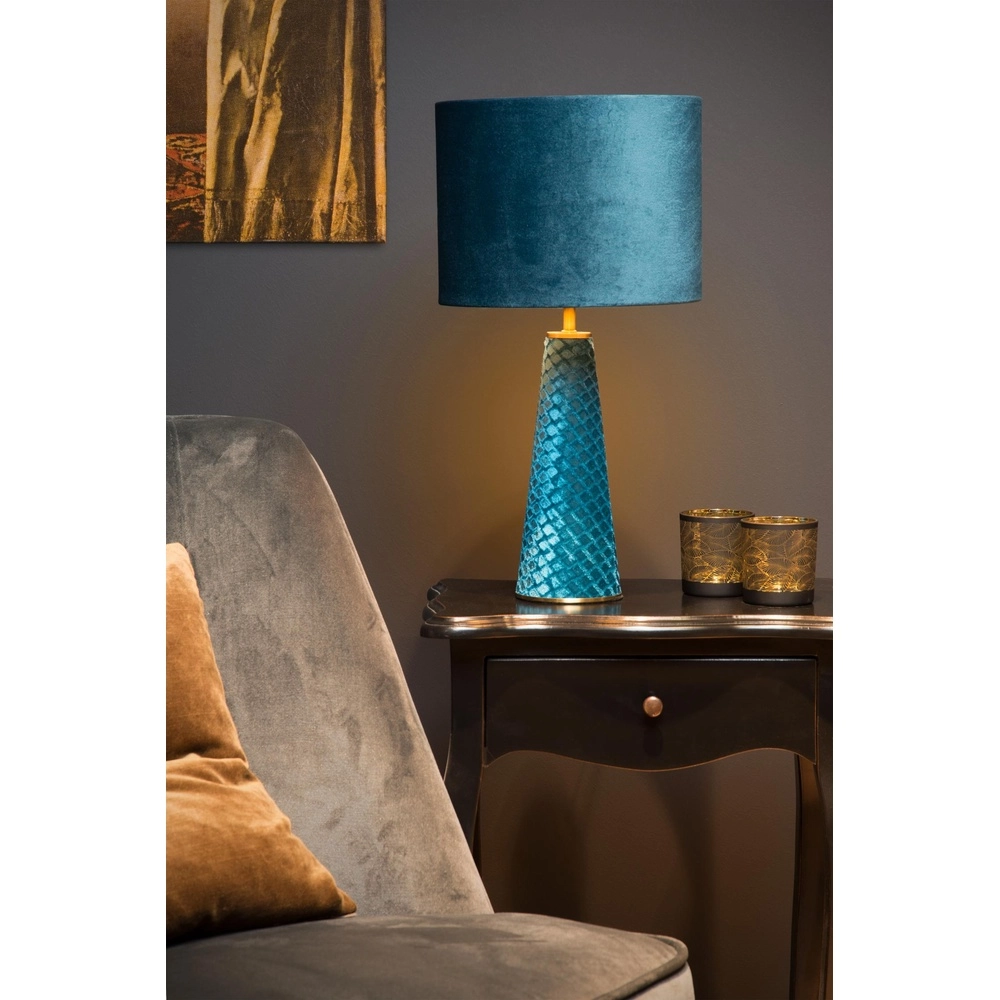 Tischlampe Extravaganza Velvet Blau Lucide 5411212105301
