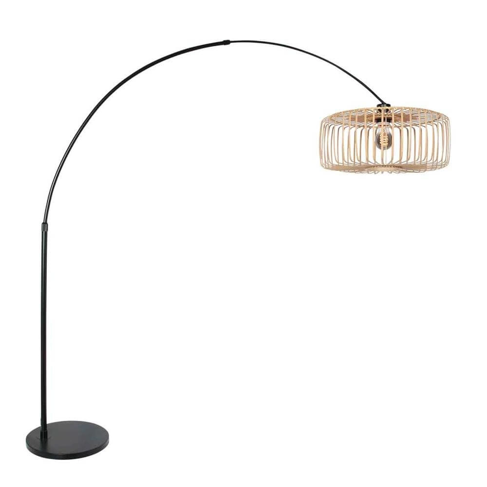 Schwarze Bogenlampe Sparkled Light Bambus