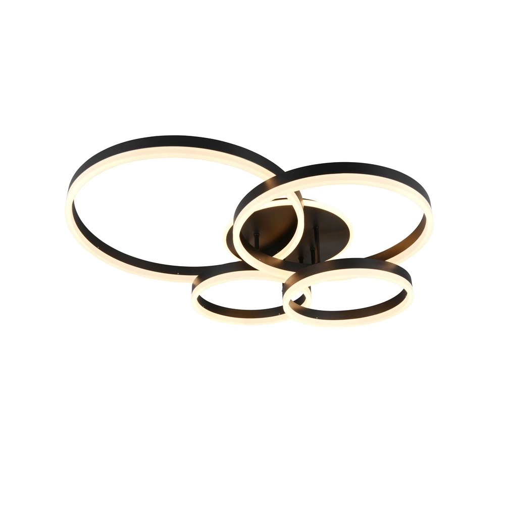 Deckenlampe Drake schwarz modern Trio 4017807657807