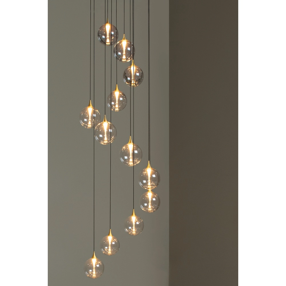 Design-LED-Pendelleuchten Gisela Klar – 12x Ø 16 cm Premium by Lucide 5411212134844