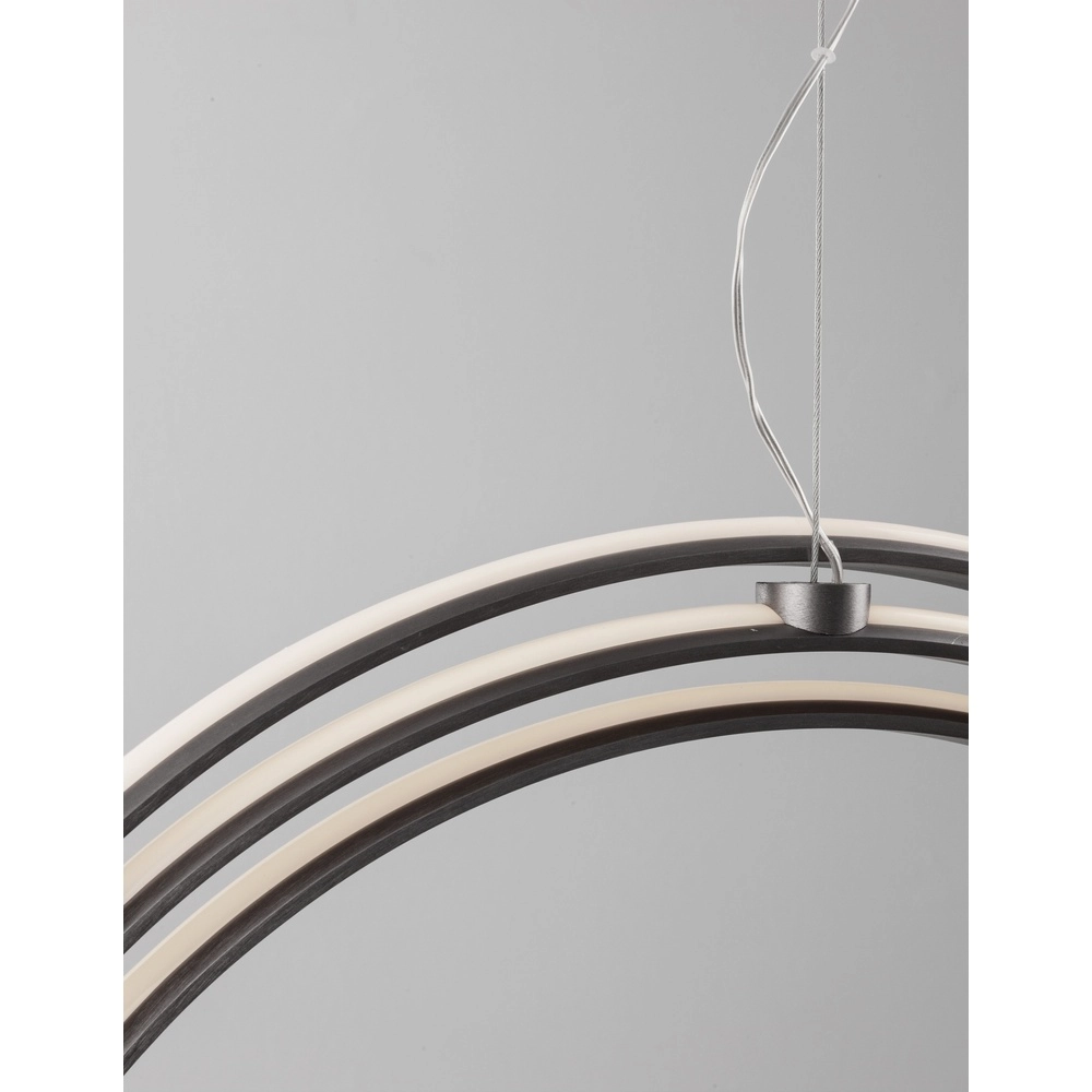 Pendelleuchte Pertone S Ø 70cm schwarz mit lila Glanz Lyora 5212017419705