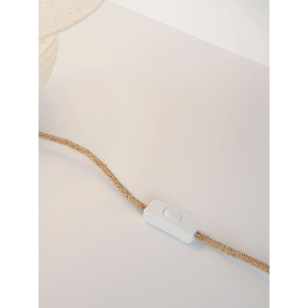 Japandi-Tischlampe Silia Beige Lyora 5212017494016