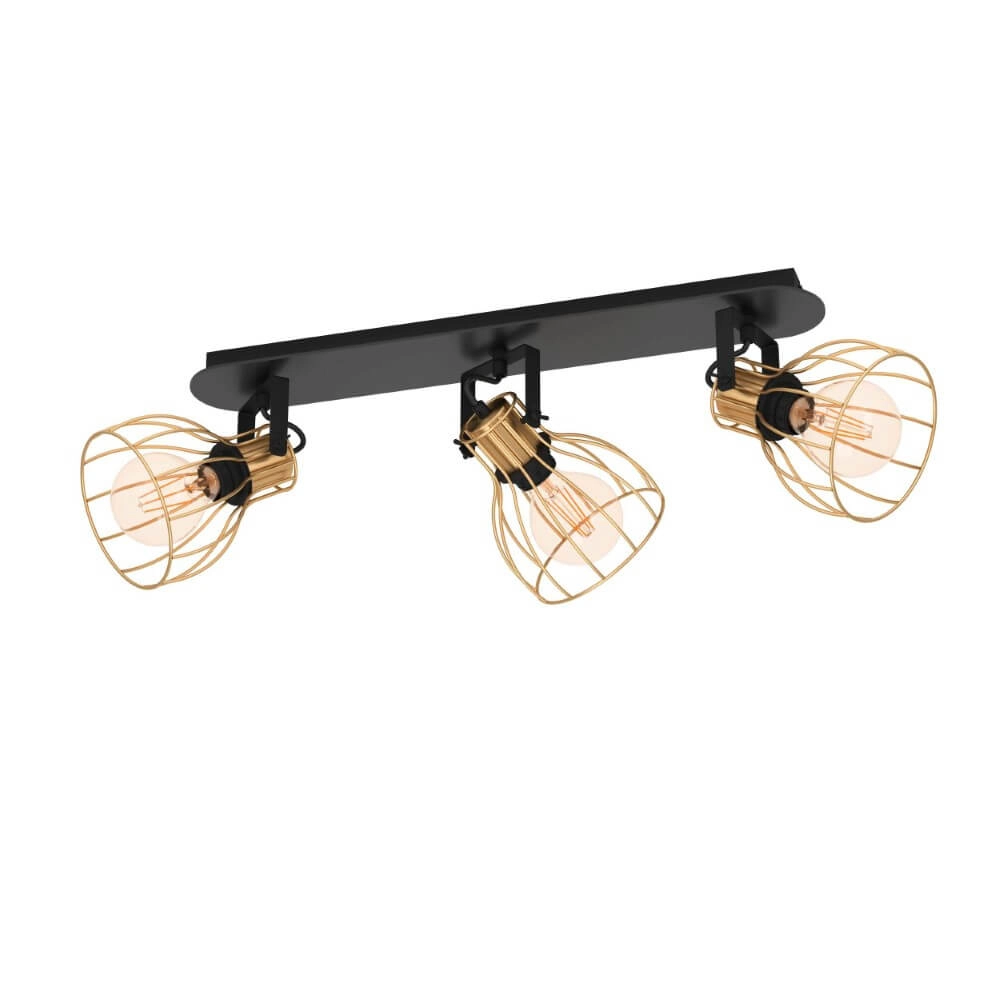 Goldene Deckenlampe Sambatello 3x E27