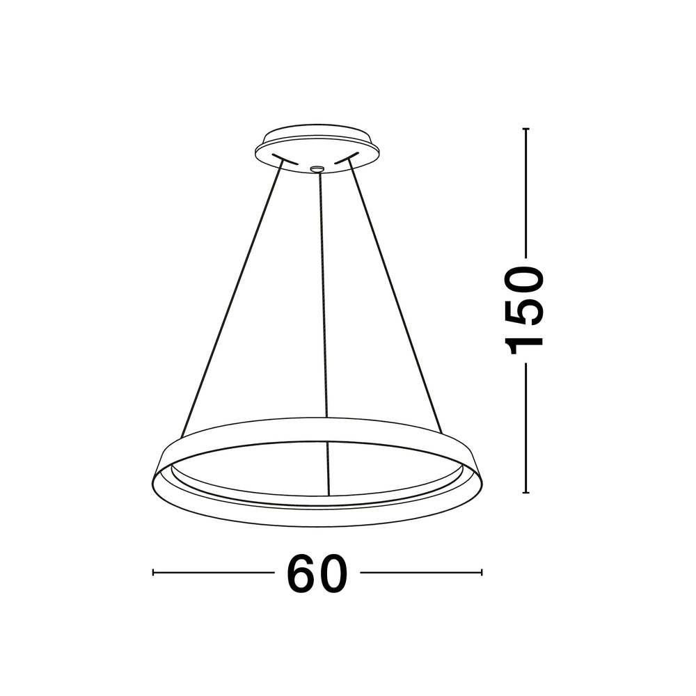 Design-Pendelleuchte Ormi Ø 60cm schwarz Lyora 5212017448835