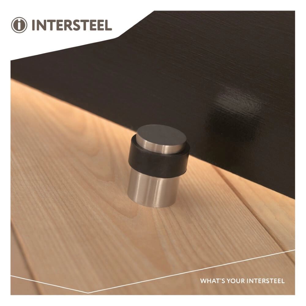 Türstopper Stelo Bodenmontage Edelstahl mit Ring Intersteel 8714186053447
