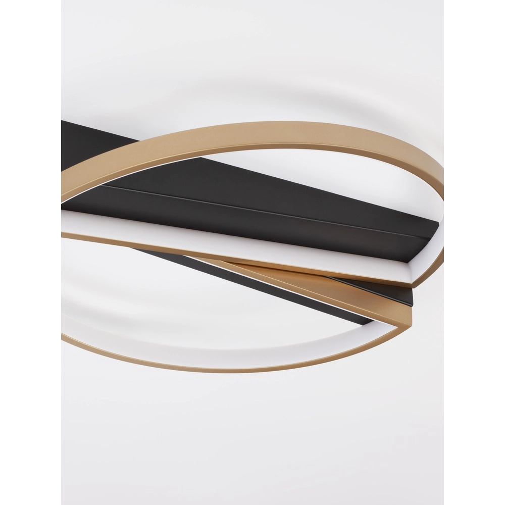Design-Deckenleuchte Elize schwarz mit gold Ø 43,2cm Lyora 5212017433152