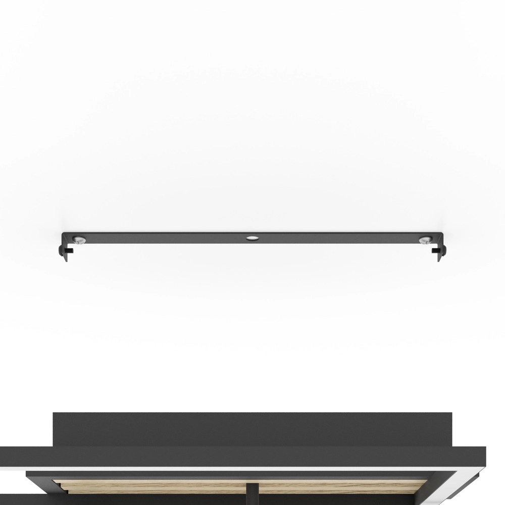 Moderne Deckenlampe Cembrano Rechteck schwarz mit Holz Eglo 9008606388110