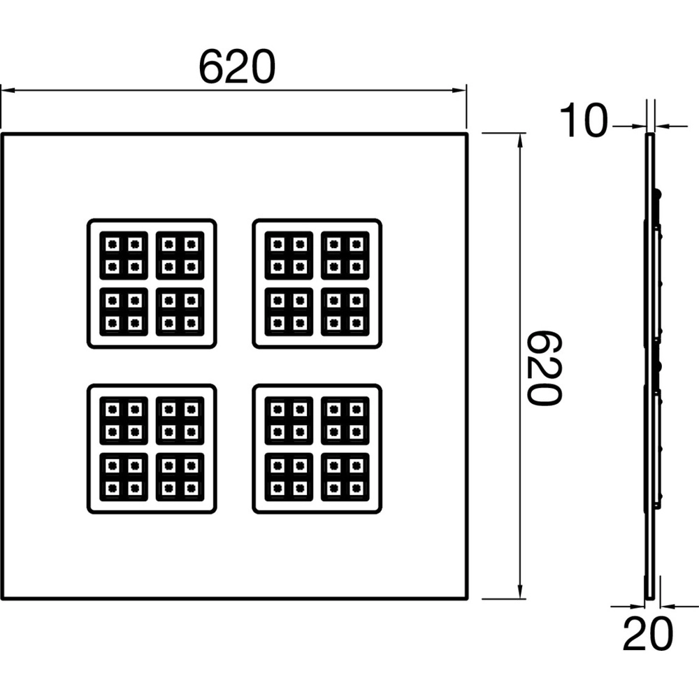 LED-Büroleuchte Pavanno 62 x 62cm SLV 4024163319072