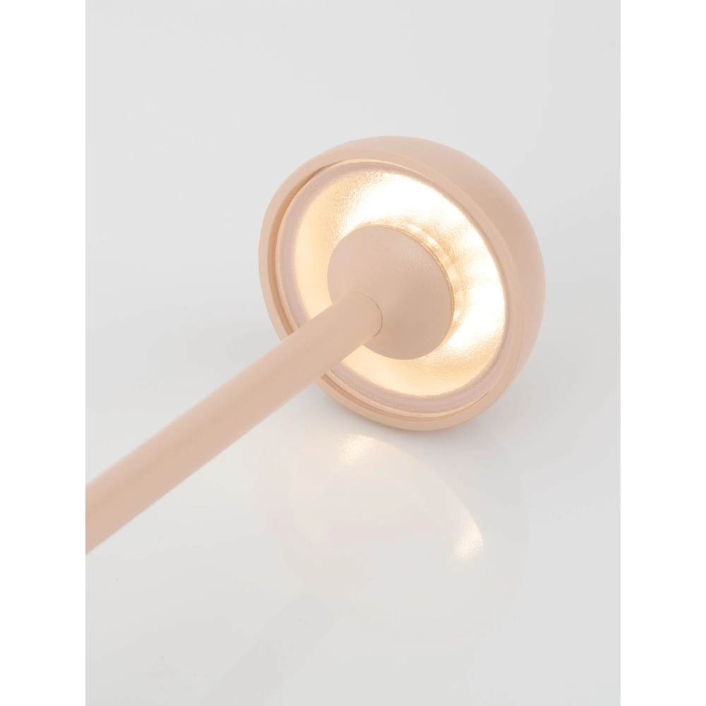 Tischlampe Dalt sandbraun wiederaufladbar über USB Lyora 5212017477064