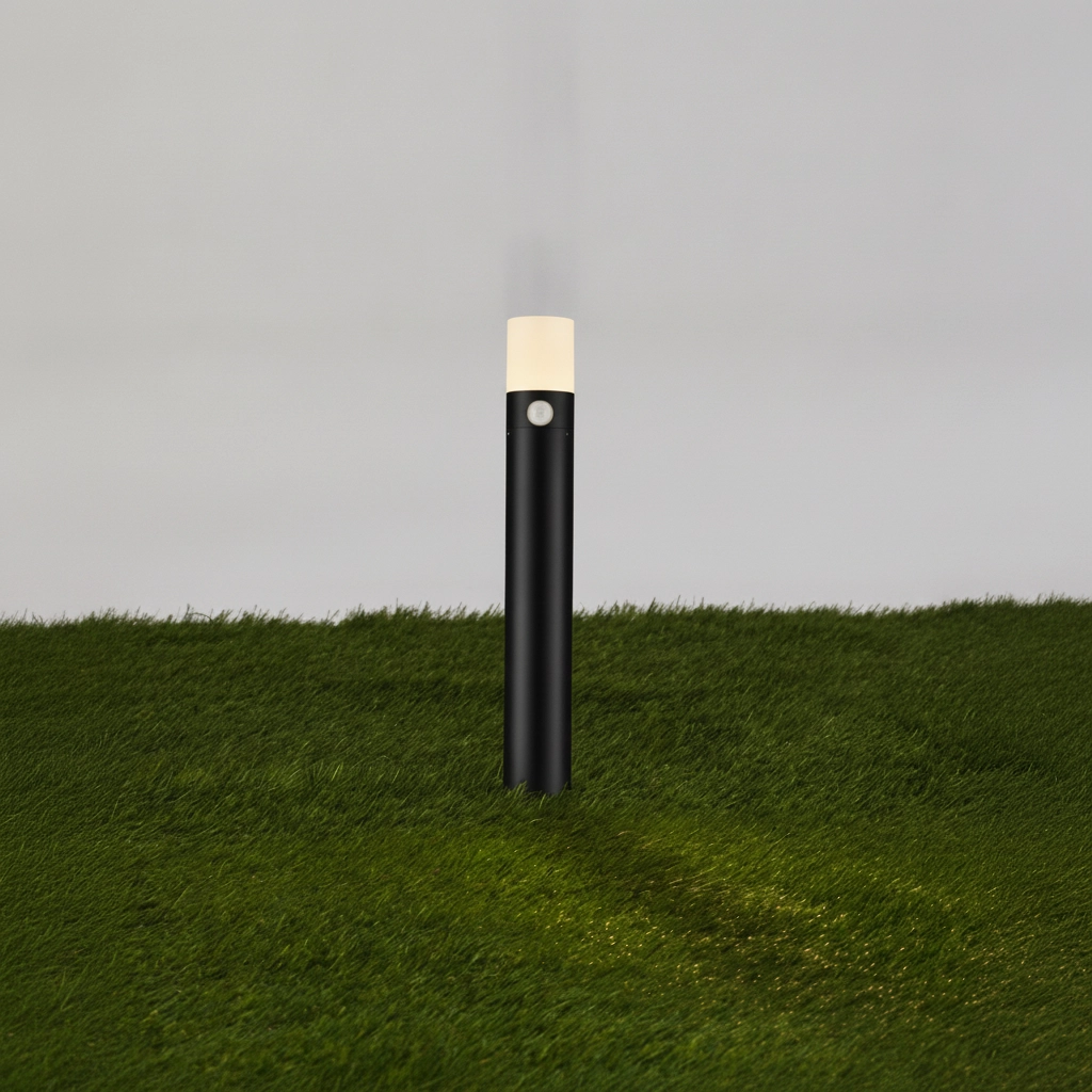 Design-Gartenleuchte Paul Schwarz mit Sensor