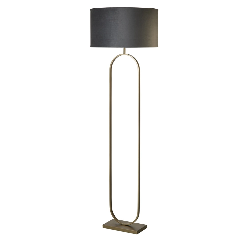 Stehlampe Modish Bronze mit dunkelgrauem Farbton