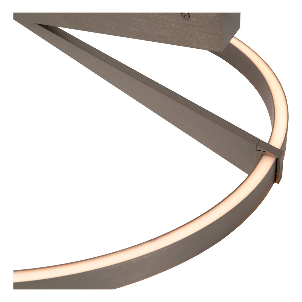 Design-Deckenlampe Applause Ø 60cm – gebürsteter Stahl – mit Fernbedienung Premium by Lucide 5411212221803
