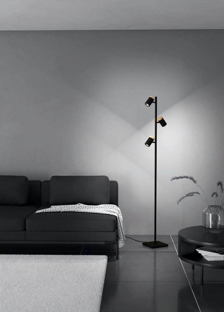 Schwarze Leselampe Cartagena 3-flammig Stars of Light 9008606221318