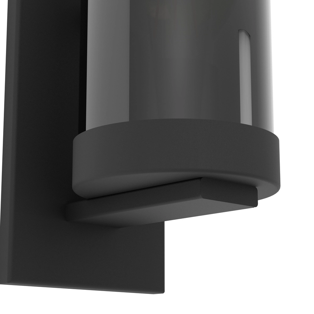 Schwarze Wandlampe Toothill mit Rauchglas Eglo 9002759440039