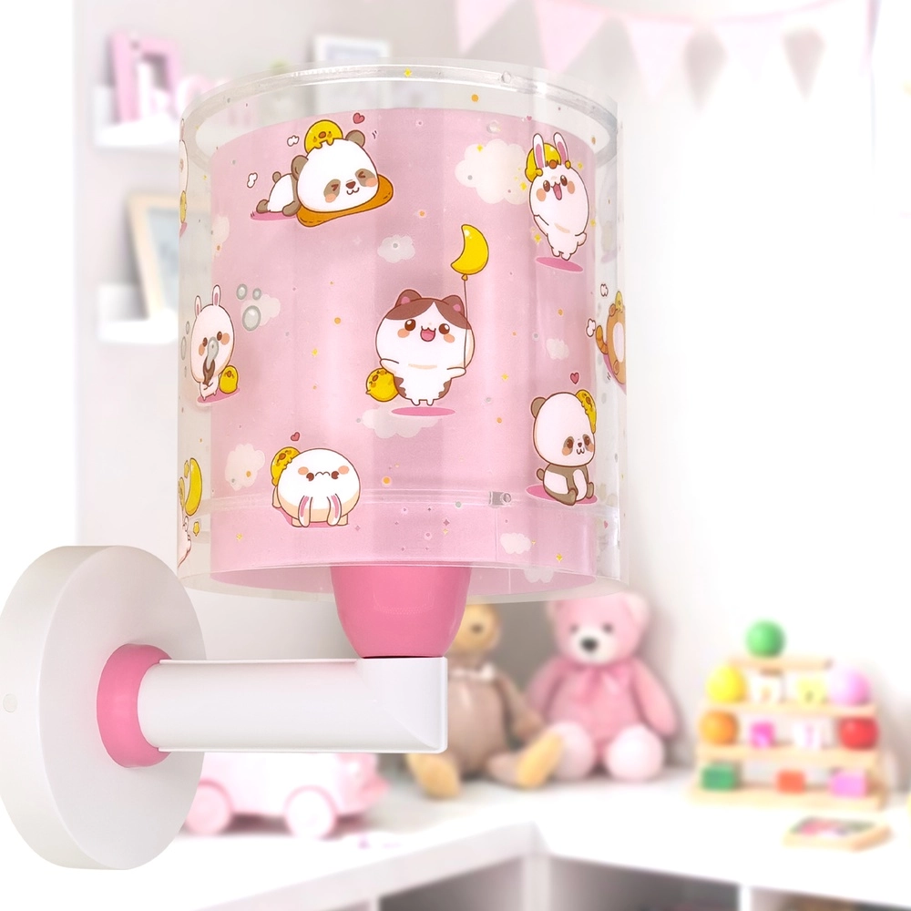 Wandleuchte für Kinder Kawaii Friends Pinkes Leuchten im Dunkeln Dalber 8420406002224