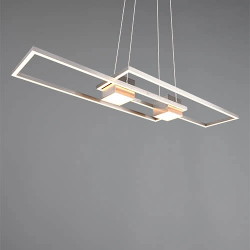 LED-Hängelampe Büro Albany Edelstahl