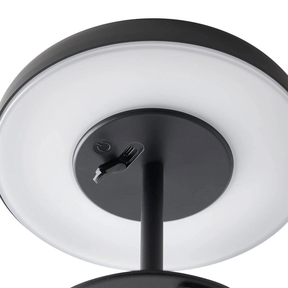 Solar-Tischleuchte Elmer Schwarz wiederaufladbar Nordlux 5704924023507