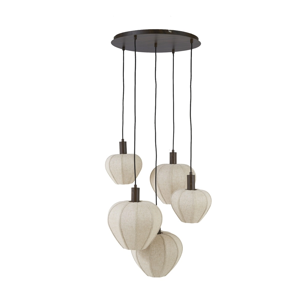 Japandi-Pendellampe Huxi 5-Licht Light & Living 8717807843458