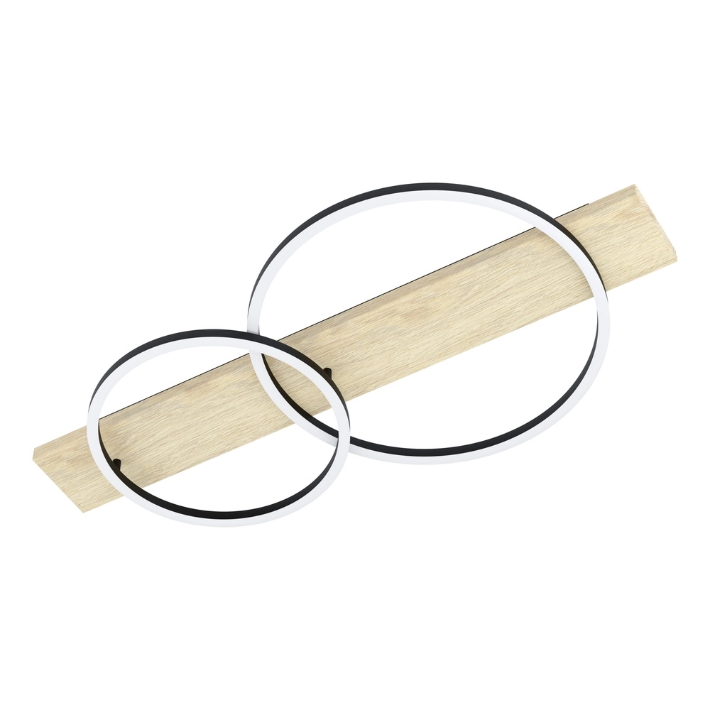 Deckenlampe Boyal 2L – LED – mit Holzoptik