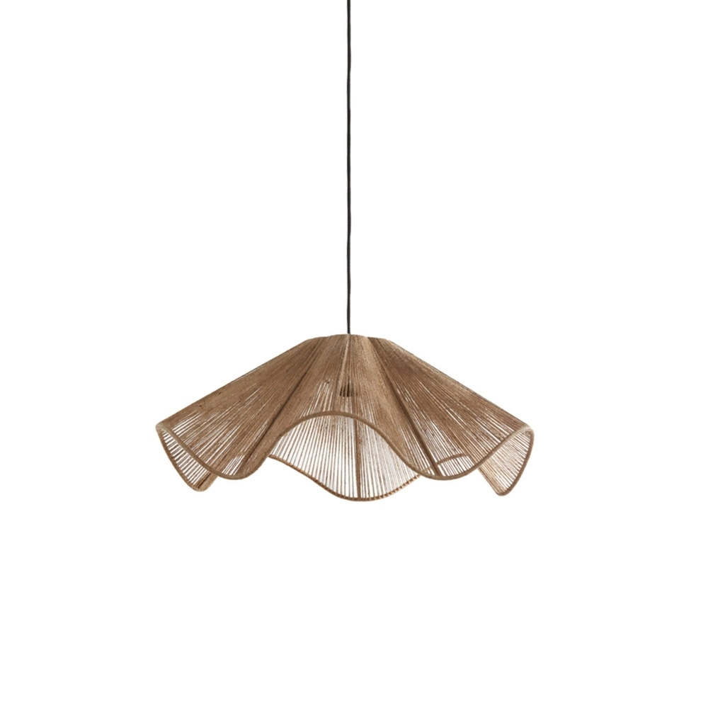 Rattan-Pendellampe Fodara Ø 60 cm braun