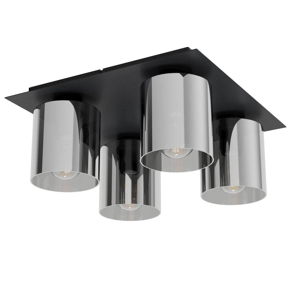 Deckenlampe Gorosiba 1 38x38 cm – mit Rauchglas
