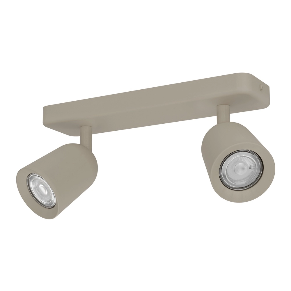 Sandbraune Deckenlampe Camaldoli 2x GU10 – orientierbar
