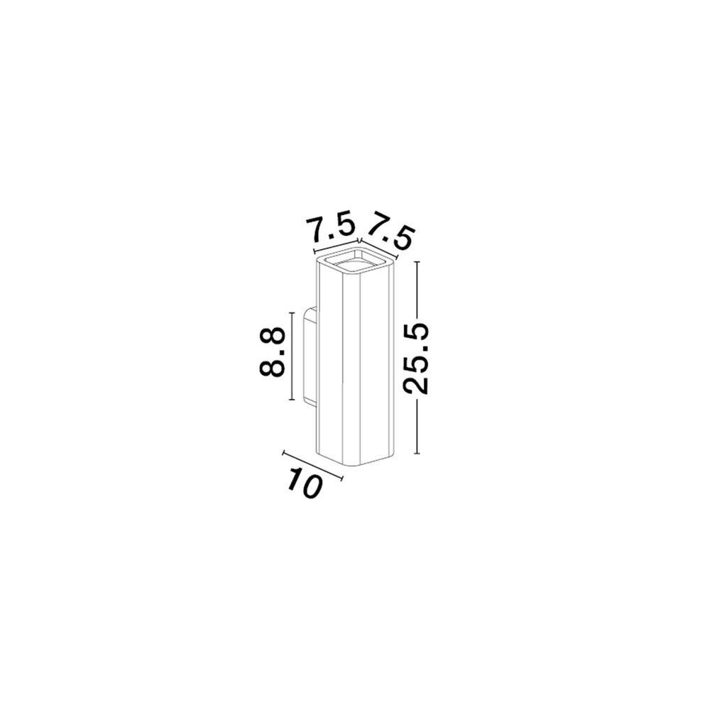 Quadratische Wandleuchte Serene weiß Lyora 5212017479273